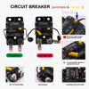 Picture of T Tocas Hi-Amp 100A Surface-Mount Circuit Breaker Double 3/8" Stud with Manual Reset Switchable, 12V - 48V DC, 100 Amp IP67