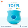 Picture of WEST PAW Zogoflex Toppl Interactive Treat Dispensing Dog Puzzle Play Toy, 100% Guaranteed Tough, It Floats!, Made in USA, Small, Aqua