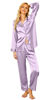 Picture of Ekouaer Women's Satin Pajama Set Long Sleeve Silk Sleepwear Button Down Sleepwear Loungewear(Lilac,XX-Large