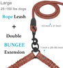 Picture of iYoShop Dual Dog Leash, Double Dog Leash, 360 Swivel No Tangle Walking Leash, Shock Absorbing Bungee for Two Dogs, Brown, Large (25-150 lbs)