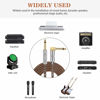Picture of JOLGOO Guitar Cable, 1/4 Inch Cable 15 Ft, Straight to Right Angle 6.35mm Plug Bass Keyboard Instrument Cable, Orange and Black Tweed Cloth Jacket, Electric Mandolin, pro Audio