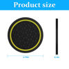 Picture of Mandark 4PCS Car Cup Holder Coasters, 2.75 Inch Non-Slip Insert Water Bottle Holder Pads, Dustproof Automotive Interior Accessories Mat, Universal for Vehicles, Trucks, RVs and More (Black/Yellow)