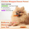 Picture of MON2SUN Dog Treats Rawhide Free Chicken Wrapped Sweet Potato Snacks, Gluten & Grain Free, Treats for Puppy and Small Dogs, (Chicken, 1.56 Pound-Pack of 1)