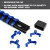 Picture of Reniteco Socket Organizer Drive ABS Tools - Blue Socket Holder, Premium Quality 18 Pieces Socket Holders Kit 1/4-Inch x 96 Clips, 3/8-Inch x 90 Clips, 1/2-Inch x 72 Clips（18PC,Blue)