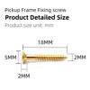 Picture of SAPHUE Electric Guitar Bass Humbucker Pickup Ring Mounting Screws,50pcs Pickup Frame Surround Screws Compatible Whith Gibson LES Paul/SG/ES Guitar(2.5 * 18mm,Gold)