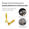 Picture of SAPHUE Electric Guitar Bass Humbucker Pickup Ring Mounting Screws,50pcs Pickup Frame Surround Screws Compatible Whith Gibson LES Paul/SG/ES Guitar(2.5 * 18mm,Gold)