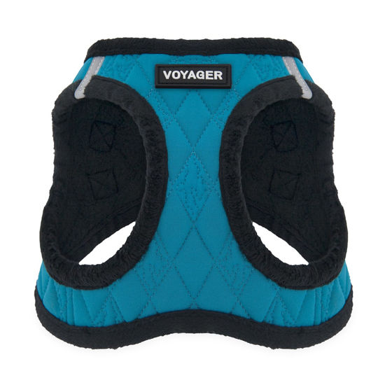 Picture of Voyager Step-In Plush Dog Harness - Soft Plush, Step In Vest Harness for Small and Medium Dogs by Best Pet Supplies - Harness (Turquoise Plush), XS (Chest: 13 - 14.5")
