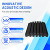 Picture of Focusound 24 Pack Curved Acoustic Foam Panels 3" x 12" x 12" Sound Proof Foam Panels Soundproofing Noise Cancelling Wedge Panels for Home Office Recoding Studio with 150 PCS Double-Side Adhesive