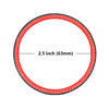 Picture of Ucreative 3'' Length Black Red Straight Silicone Hose Coupler High Temperature 4-ply with T-Bolt Clamp ID: 2.5" (63mm)