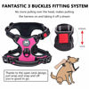 Picture of PoyPet No Pull Dog Harness, No Choke Front Clip Dog Reflective Harness, Adjustable Soft Padded Pet Vest with Easy Control Handle for Small to Large Dogs(Pink,M)