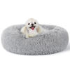 Picture of rabbitgoo Dog Bed for Small Dogs, 24 inches Washable Small Dog Bed, Fluffy Donut Dog Bed Anti-Slip, Calming Soft Plush Round Pet Bed for Dogs, Fits up to 18 lbs Pets, Light Grey