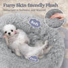 Picture of rabbitgoo Dog Bed for Small Dogs, 24 inches Washable Small Dog Bed, Fluffy Donut Dog Bed Anti-Slip, Calming Soft Plush Round Pet Bed for Dogs, Fits up to 18 lbs Pets, Light Grey