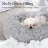 Picture of rabbitgoo Dog Bed for Small Dogs, 24 inches Washable Small Dog Bed, Fluffy Donut Dog Bed Anti-Slip, Calming Soft Plush Round Pet Bed for Dogs, Fits up to 18 lbs Pets, Light Grey
