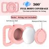 Picture of SANKALA Airtag Dog Collar Holder, [1 Pack] Waterproof Airtag Collar Holder for Dog, Silicone Full Body Covered Anti-Lost Protective Apple Airtag Case for Pet Collar - Fits All Width Collars,Pink