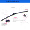 Picture of GoKoHe Pair 26" + 18" Original Equipment Replacement Windshield Wiper Blades For 2015-2021 Volkswagen Passat B8 Golf 2012-2021 Audi A3 2013-2021 Skoda Superb 2015-2021 Front Windscreen Wiper