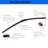 Picture of GoKoHe Pair 26" + 22" Original Equipment Replacement Windshield Wiper Blades For Ford Explorer 2011-2019 Toyota Sequoia 2008-2018 Front Windscreen Wiper