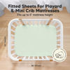 Picture of Pack and Play Sheets Fitted, 2-Pack Mini Crib Sheets - Pack N Play Sheets, Organic Fitted Crib Sheet for Pack and Play Mattress, Playard Baby Crib Sheets, Crib Sheets Neutral for Boys (Wildflowers)