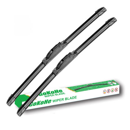 Picture of GoKoHe 20" + 19" Quality Premium All-Seasons Replacement Windshield Wiper Blades For Honda CR-V 1997-2001 Toyota MR2 Spyder 2000-2005 Chevrolet SSR 2003-2006 2 front windscreen wiper