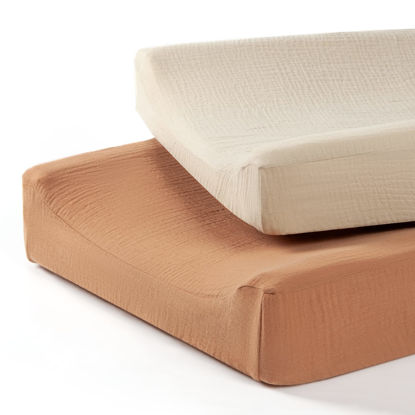 Picture of lulumoon Baby Changing Pad Cover: Muslin Diaper Changing Table Pad Cover - Changing Pad Sheets for Girls Boys