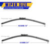 Picture of 2 wipers Replacement for BMW 3-Series 4-Door E90 E91 F30 F31 F34 F80 M3 09/2009-2018 Audi A3 2005-2013, Windshield Wiper Blades Original Equipment Replacement - 24"/19" (Set of 2) Pinch Tab