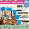 Picture of Teethers for Babies 6-12 Months - Baby Elefun 5x Pain Relief Toddler Teether. No More Ouch for Mom Anti Bite Trainer. Nurtures Grasping, Passing, Hand Eye Coordination. Silicone Baby Teething Toy Ring