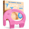 Picture of Teethers for Babies 6-12 Months - Baby Elefun 5x Pain Relief Toddler Teether. No More Ouch for Mom Anti Bite Trainer. Nurtures Grasping, Passing, Hand Eye Coordination. Silicone Baby Teething Toy Ring