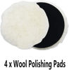 Picture of IPELY 6 Pcs 7 Inch Wool Polishing Buffing Pad Polishing Buffing Wheel for Drill Buffer Attachment with M14 Drill Adapter