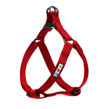 Picture of Pawtitas Solid Color Step in Dog Harness or Vest Harness Dog Training Walking of Your Puppy Harness Large Dog Harness Red Dog Harness