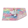 Picture of CREVENT Cozy Plush Baby Security Blanket Loveys for Baby Girls, Minky Dot Front + Backing with Animal Face (Unicorn)