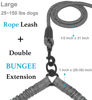 Picture of iYoShop Dual Dog Leash, Double Dog Leash, 360 Swivel No Tangle Walking Leash, Shock Absorbing Bungee for Two Dogs, Grey, Large (25-150 lbs)