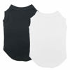 Picture of Dog Shirts Clothes, Chol&Vivi Dog Clothes T Shirt Vest Soft and Thin, 2pcs Blank Shirts Clothes Fit for Extra Small Medium Large Extra Large Size Dog Puppy, Small Size, Black and White
