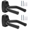 Picture of Guitar Wall Hanger Stands Ukulele Wall Mount 2 Pack Violin Hook Keep Holder Display Rack Bracket for Most Guitar Bass Accessories Easy To Install
