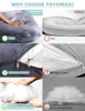 Picture of yoyomax Pregnancy Pillows, C Shaped Full Body Maternity Pillow Memory Foam Pregnancy Pillow with Removable Velvet Cover, 52 Inch Pregnancy Pillows for Sleeping-Grey