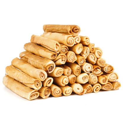 Picture of MON2SUN Dog Rawhide Rolls Twist Sticks Chew Treats Chicken Flavor for Puppy and Small Dogs, 40 Count（Pack of 1）