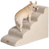 Picture of EHEYCIGA Curved Dog Stairs Ramp for High Beds 22.6" H, 5-Step Dog Steps for Small Dogs and Cats, Pet Stairs for High Bed Climbing, Non-Slip Balanced Pet Step Indoor, Beige