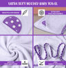 Picture of Set of 2 Bamboo Viscose Hooded Baby Towels - Purple and Pink - Luxurious, Large and Super Absorbent - 30 x 30 Inch - Soft and Suitable for Infants, Toddlers and Kids - 400 GSM
