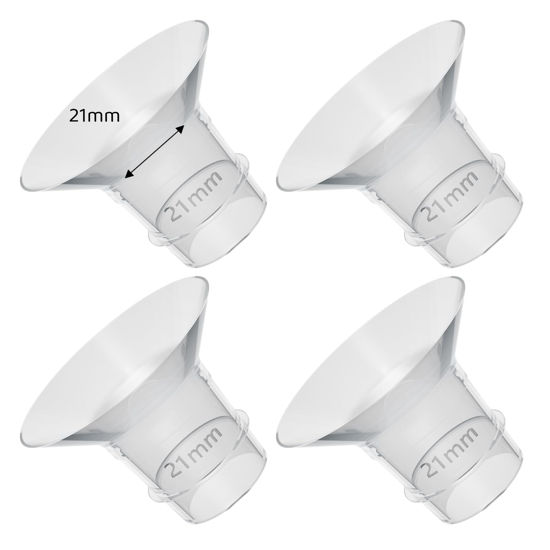 Picture of Flange Inserts 21mm Compatible with Medela/Spectra/TSRETE/Elvie/Momcozy/Bellababy Breast Pump 24mm Shields/Flanges, Reduce 24mm Nipple Tunnel Down to 21 mm, 4PCS
