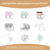 Picture of Flange Inserts 21mm Compatible with Medela/Spectra/TSRETE/Elvie/Momcozy/Bellababy Breast Pump 24mm Shields/Flanges, Reduce 24mm Nipple Tunnel Down to 21 mm, 4PCS