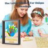 Picture of Bixinyo Family Handprint Kit - Baby Hand and Footprint Kit, Adoption Gifts, Family Gifts for New Parents, New Mom, DIY Craft Keepsake Wooden Frame, 5 Non-Toxic Paints (Black)