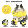 Picture of HiDREAM Cat Cone Collar,Cute Waterproof Elizabethan e Collar for Cats,Anti-Bite Lick Wound Healing Safety Cat Recovery Collar,Yellow Flower All-Season Style