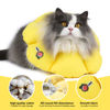 Picture of HiDREAM Cat Cone Collar,Cute Waterproof Elizabethan e Collar for Cats,Anti-Bite Lick Wound Healing Safety Cat Recovery Collar,Yellow Flower All-Season Style