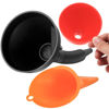 Picture of HexinYigjly 3 Pcs Automotive Funnels Set, Wide Mouth Fuel Funnels, Plastic Long Neck Oil Funnel, Flexible Right Angle Funnels, with Detachable Spout and Filter for Water/Gasoline/Coolant/Engine Oil