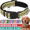 Picture of TECEUM Reflective Pet Collar - Olive - S - Extra Soft Padding - Basic Nylon Dog Collar - Quick Release Buckle - Fits Small, Medium and Large Dogs, Puppies, Cats - ESA & Service Dog Options