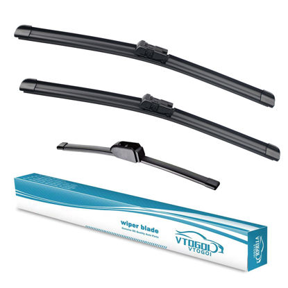 Picture of VTOGOI Wiper Blades With Rear Wiper Blades Set For 2018-2022 Jaguar F-Pace,Automotive Replacement Windshield Wiper Blades, That Meet OEM Quality Easy DIY Install 26"+18"+13"(Set of 3)
