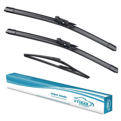 Picture of VTOGOI Wiper Blades With Rear Wiper Blades Set For Mercedes-Benz GL450 2007-2012,Automotive Replacement Windshield Wiper Blades, That Meet OEM Quality Easy DIY Install 28"+21"+12"(Set of 3)