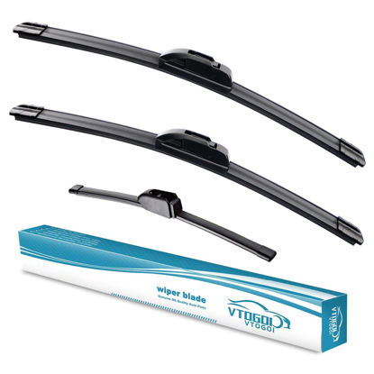 Picture of VTOGOI Wiper Blades With Rear Wiper Blades Set For 2017-2022 Kia Niro,Automotive Replacement Windshield Wiper Blades, That Meet OEM Quality Easy DIY Install 26"+16"+12" (Set of 3)
