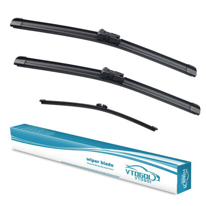 Picture of VTOGOI Wiper Blades With Rear Wiper Blades Set For Volvo XC60 2009-2011,Automotive Replacement Windshield Wiper Blades, That Meet OEM Quality Easy DIY Install 26"+20"+15" (Set of 3)