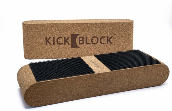 Picture of KickBlock - World’s Best Bass Drum Anchor System - Total Slide Prevention - Stops Bass Drum Creep & Slipping - Drum Set Accessory & Gift (Natural Cork)