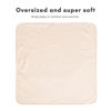 Picture of Konssy 2-Pack Muslin Hooded Baby Towels, 100% Cotton, Ultra-Soft & Absorbent Baby Bath Towels with Hood for Newborn & Infant (Cream, Blossom,30" x 30")
