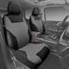 Picture of CAR PASS Car Seat Covers Full Sets, Front & Split Rear Bench for Car, 3D Tyre Embossed Automotive Interior Covers, Airbag Compatible, Quick Setup Universal Fit Seat Covers for Car, SUV(Black Gray)